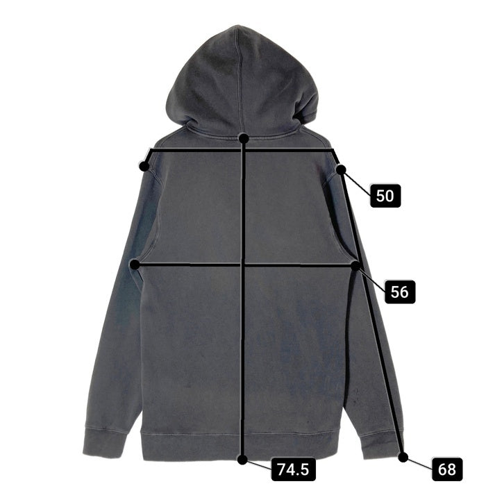 Stussy ステューシー Z4000SA18p BASIC HOODIE フロント ロゴ プリント プルオーバー パーカー グレー sizeM 瑞穂店