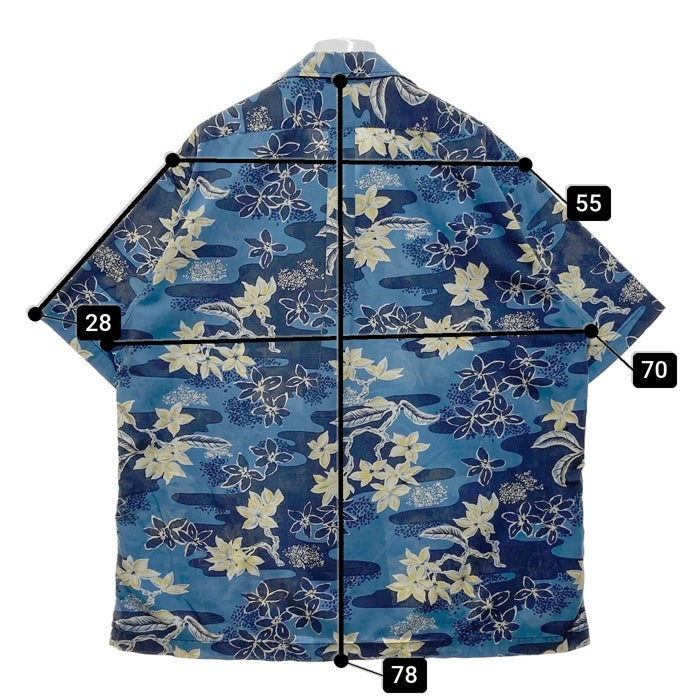 POLO SPORT ポロスポーツ ラルフローレン コットン オープンカラーシャツ アロハ ハイビスカス ブルー Size XL 瑞穂店