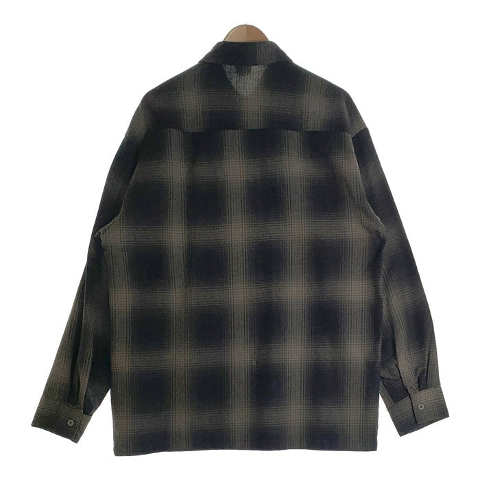 CALTOP キャルトップ アクリル 長袖 オンブレ チェック シャツ チャコール ブラック USA製 Size L 福生店