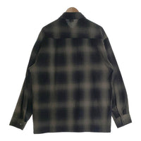 CALTOP キャルトップ アクリル 長袖 オンブレ チェック シャツ チャコール ブラック USA製 Size L 福生店