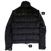 PRADA SPORT プラダスポーツ Leather Yoke Down Jacket レザー ダウンジャケット ブラック SGH163 Size 48 福生店