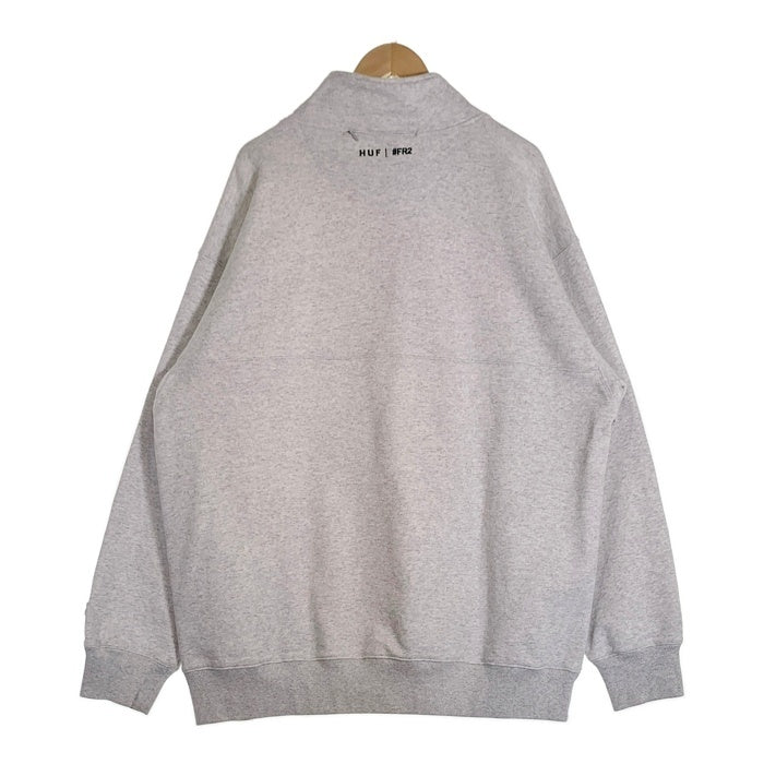 HUF ハフ FR2 ハーフジップ スウェット アッシュグレー Size 2XL 福生店