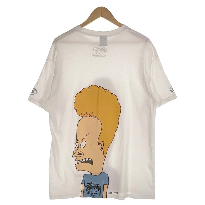 STUSSY ステューシー BEAVIS AND BUTT-HEAD ビーバスアンドバットヘッド プリントTシャツ ホワイト メキシコ製 Size L 福生店