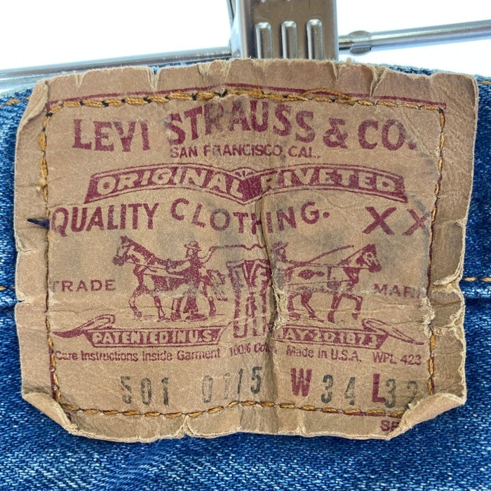 Levi's リーバイス 501-0115 501 USA製 ボタン裏544 デニムパンツ ライトインディゴ size34 瑞穂店