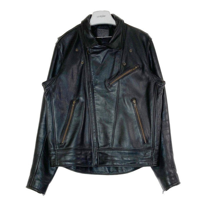 KADOYA カドヤ K'S LEATHER レザー ダブルライダースジャケット ブラック Size3L 瑞穂店