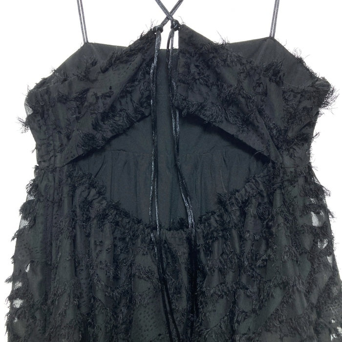 Ray Beams レイビームス フリンジフレアキャミワンピース ブラック size0 瑞穂店