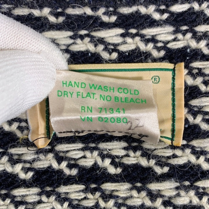 80's L.L.Bean エルエルビーン バーズアイ ウールニットセーター ネイビー ノルウェー製 5086 Size XL 福生店
