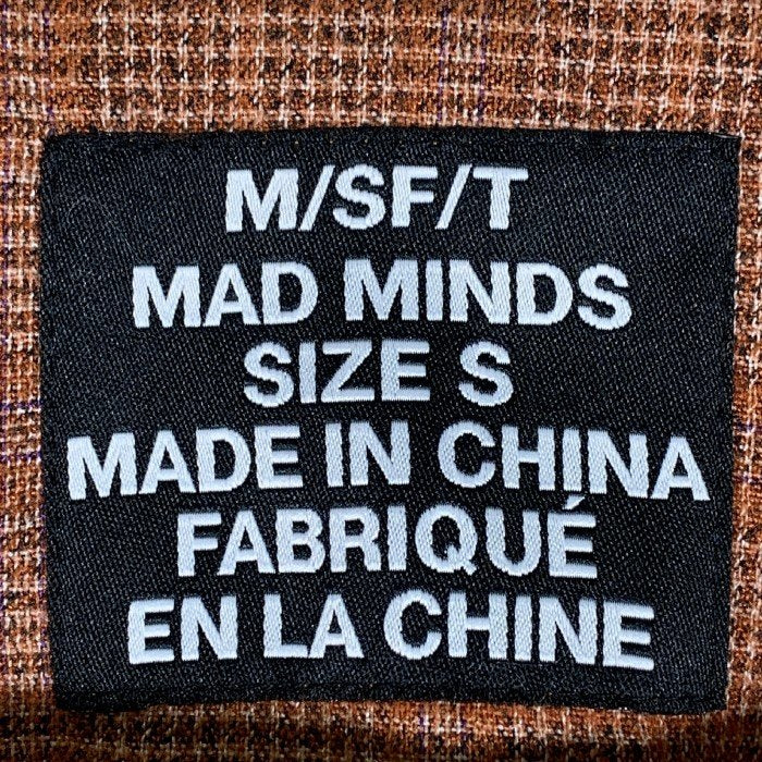 M/SF/T ミスフィット チェック柄 ジップアップジャケット オレンジ Size S 福生店