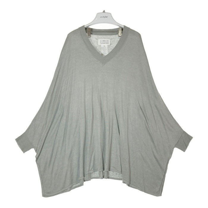 Maison Martin Margiela メゾンマルタンマルジェラ S31HA0482 ④ シルク×リネン ドルマンスリーブ Vネックセーター グレー size1 瑞穂店