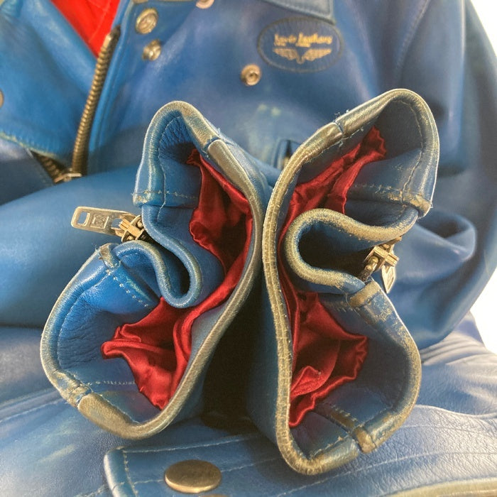 Lewis Leathers ルイスレザー サイクロン 666期 ライダースジャケット ブルー size36 瑞穂店