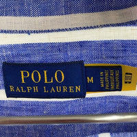 Polo Ralph Lauren ポロラルフローレン リネン ストライプ シャツ ブルー×ホワイト sizeM 瑞穂店