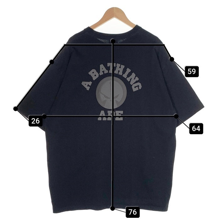 A BATHING APE アベイシングエイプ NEIGHBORHOOD ネイバーフッド プリントTシャツ ブラック 001TEJ231901C Size 3XL 福生店
