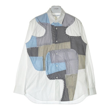 COMME des GARCONS SHIRT コムデギャルソンシャツ W27031 立体パッチワークシャツ ホワイト sizeM 瑞穂店