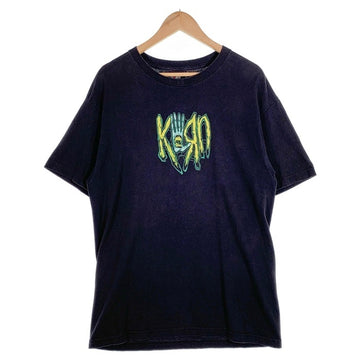 00's Korn コーン 両面プリント Tシャツ ブラック ハンド 2001コピーライト giantタグ Size L 相当 福生店