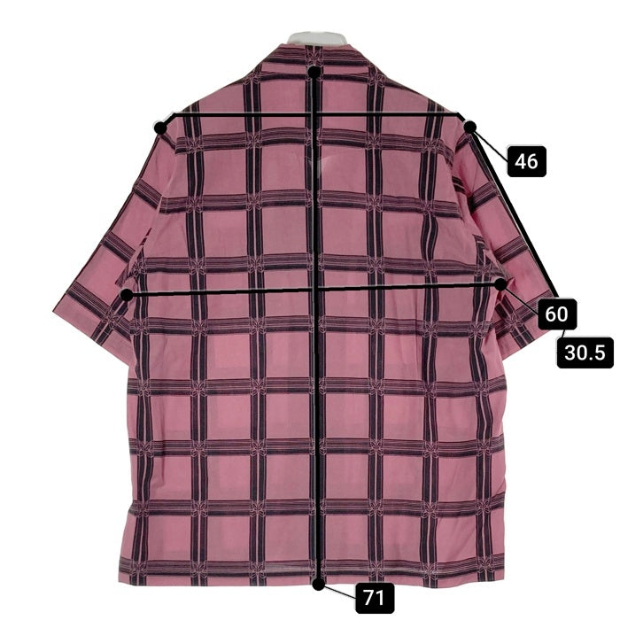 Needles ニードルズ MR180 S/S Cowboy One-Up Shirt Papillon ウエスタンシャツ パピヨン柄 レーヨン ピンク sizeM 瑞穂店