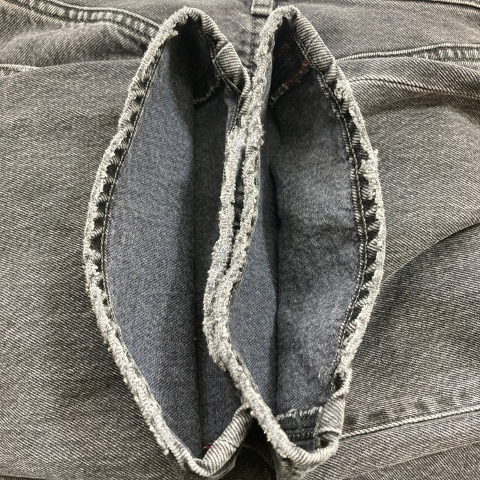 MOUSSY マウジー CUT OUT WIDE STRAIGHT カットアウトワイドストレートデニム ブラック size23 瑞穂店