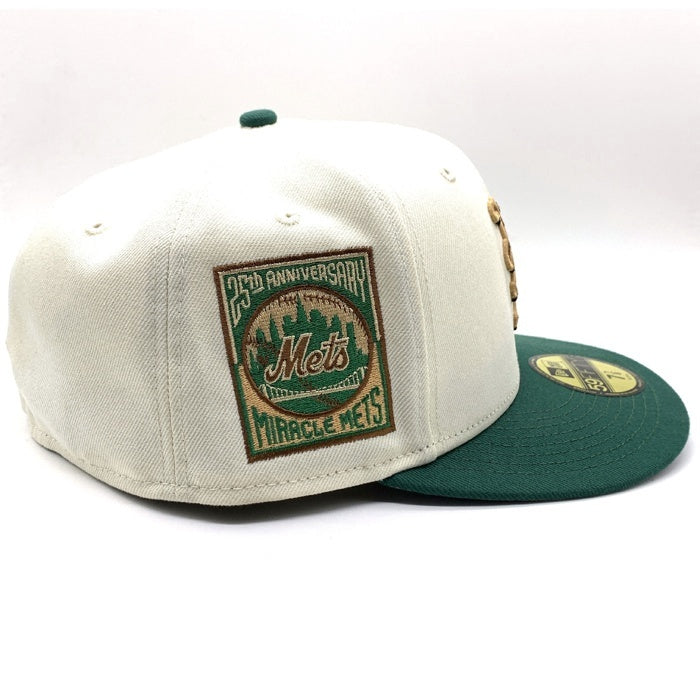 New Era ニューエラ 59FIFTY ニューヨーク・メッツ 25周年パッチ ベースボールキャップ クリーム グリーン Size 7 7/8 (62.5cm) 福生店