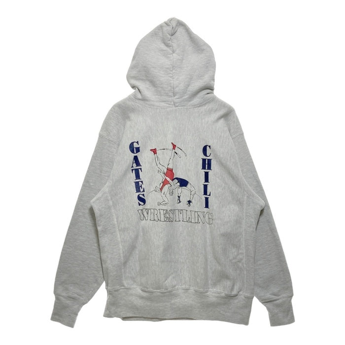 90's Champion チャンピオン GATES CHILI WRESTLING リバースウィーブ スウェットパーカー グレー USA製 Size XL 瑞穂店