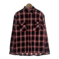 BIG MIKE ビッグマイク Light Flannel Shirt 長袖 オンブレチェックシャツ レッド Size L 福生店