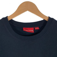 SUPREME シュプリーム 18AW Box Logo Crewneck Sweatshirt ボックスロゴ クルーネックスウェットトレーナー ネイビー 同色ボックス Size M 福生店