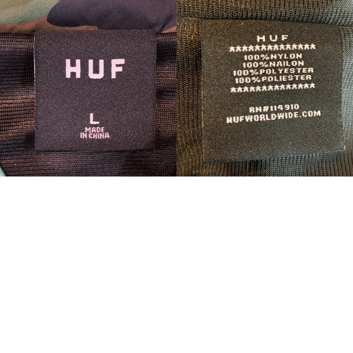 HUF ハフ ナイロンコーチジャケット カモフラージュ スナップボタン Size L 福生店