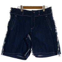 COMME des GARCONS SHIRT コムデギャルソンシャツ 17SS デニムショートパンツ サイドシームカットオフ ワイド インディゴ S26145 Size S 福生店