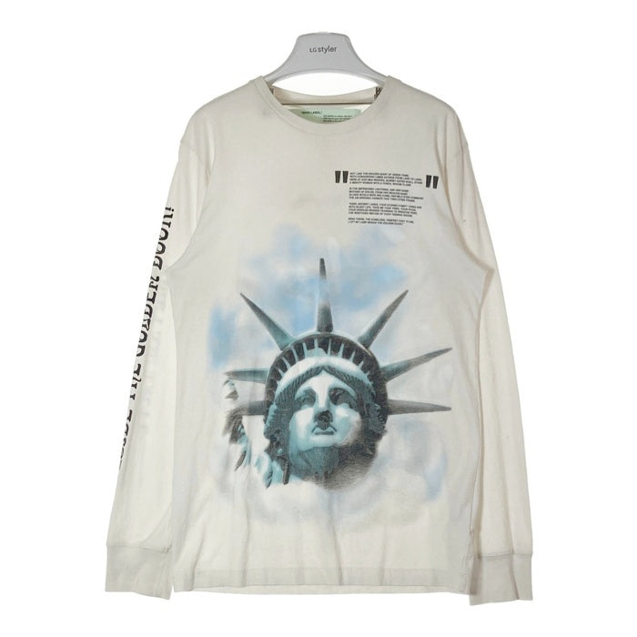 OFF-WHITE オフホワイト OMAB001E18185015 並行品 LIBERTY L/S T-SHIRT リバティ ロングスリーブTシャツ ホワイト sizeM 瑞穂店