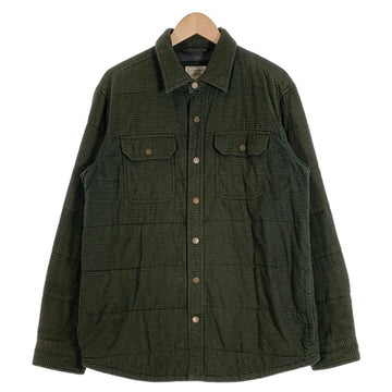 L.L.Bean エルエルビーン コットン 中綿 チェックシャツジャケット グリーン スナップボタン ID285281 Size M-R 福生店