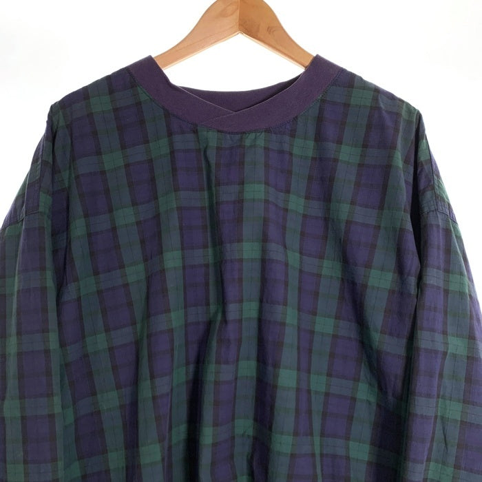 90's FIELD GEAR フィールドギア チェックプルオーバージャケット コットン ブラックウォッチ グリーン ネイビー Size L 福生店