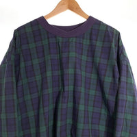 90's FIELD GEAR フィールドギア チェックプルオーバージャケット コットン ブラックウォッチ グリーン ネイビー Size L 福生店