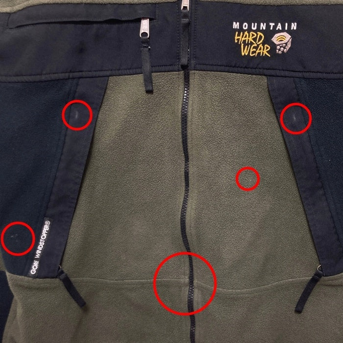 MOUNTAIN HARDWEAR マウンテンハードウェア フリースジャケット ブラックxカーキ sizeL 瑞穂店
