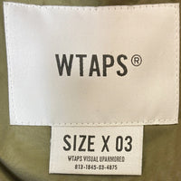 WTAPS ダブルタップス 182TQDT-JKM01 BLITZ JACKE NYPO TAFFETA ナイロン タフタ 中綿ジャケット カーキ size03 瑞穂店