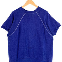 60's~ Wrangler ラングラー ラグランスリーブ スウェットトレーナー 半袖 ブルー 無地 USA製 Size XL 福生店