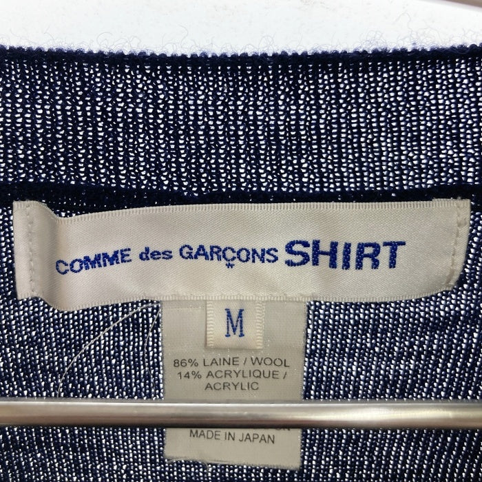 COMME des GARCONS SHIRT コムデギャルソンシャツ W27501 ウール パッチワーク セーター ネイビー sizeM 瑞穂店