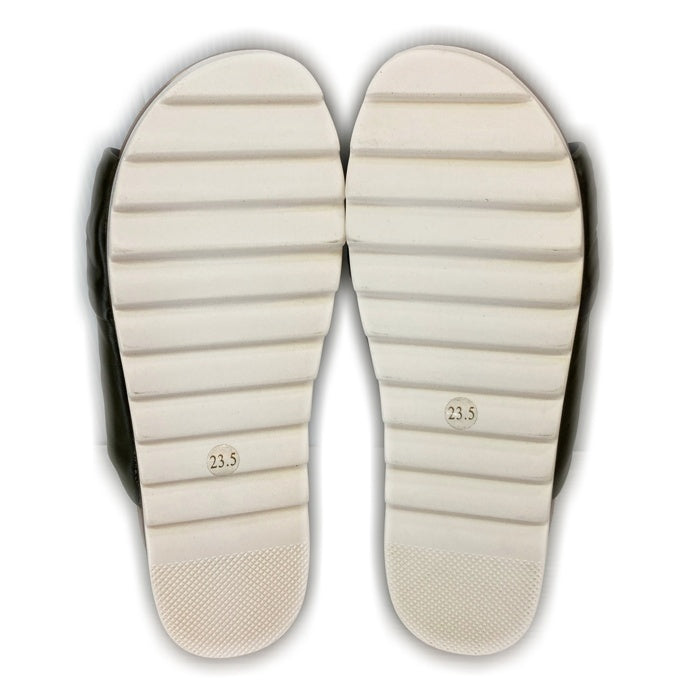 STACCATO スタッカート ツイストレザーフラットサンダル カーキ Size23.5 瑞穂店