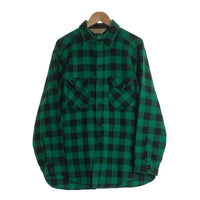 80's L.L. Bean エルエルビーン 長袖 バッファローチェック フランネル シャツ グリーン ブラック USA製 Size L (16 16 1/2) 福生店