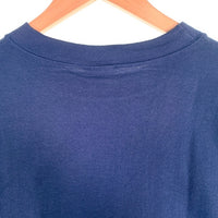 adidas アディダス TRUE TO THE SPORT Newyork Yankees ニューヨークヤンキース MLB チームロゴ 刺繡 半袖 Tシャツ ネイビー USA製 Size M 福生店