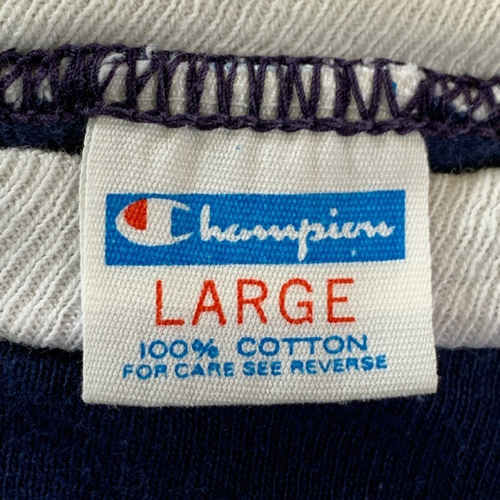 70's Champion チャンピオン SAN FRANCISCO CAN PLANT リンガーTシャツ ネイビー バータグ Size L 福生店