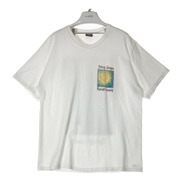 STUSSY ステューシー MIDNIGHT INSANITY グラフィック プリントTシャツ ホワイト sizeL ※シミあり 瑞穂店