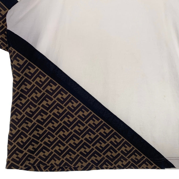 FENDI フェンディ 23SS FF ズッカ柄 オーバーサイズ 半袖 Tシャツ ホワイト FAF682AN68 Size XL 福生店