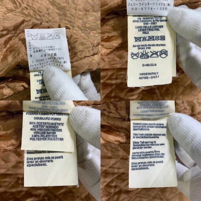 ICE BERG アイスバーグ スタンドカラーレザージャケット キャメル 121-52-11103 Size 52/36 福生店