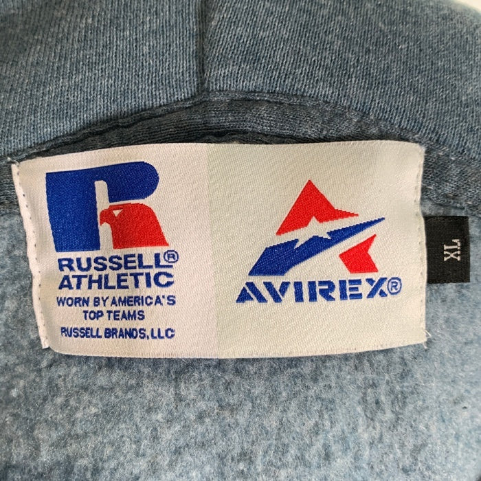 AVIREX アヴィレックス × RUSSELL ATHLETIC ラッセルアスレティック パーカー ターコイズ sizeXL 瑞穂店