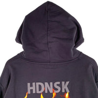 Hide and Seek ハイドアンドシーク 23AW Flame Hooded Sweat Shirt フレイム プルオーバースウェットパーカー チャコール HC-100823 Size L 福生店
