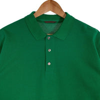 Papas パパス ポロシャツ グリーン 鹿の子 GOLF 袖ワッペン Size LL (52) 福生店