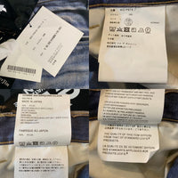 eye JYUNYA WATANABE MAN ジュンヤワタナベマン 25SS Levi's リーバイス ベルベルジン 607E デニム転写プリント ナイロンブーツカットパンツ インディゴ WO-P918 Size L 福生店