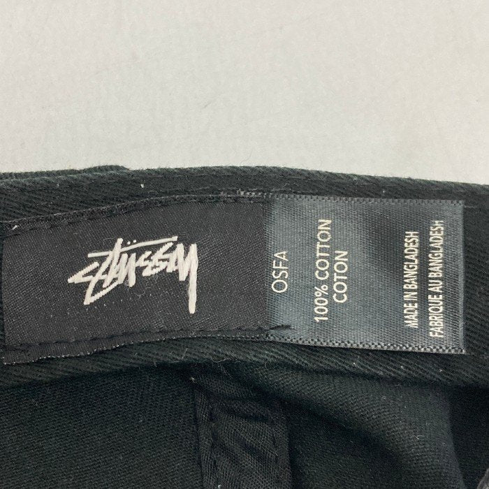 STUSSY ステューシー 刺繡ロゴ ６パネルキャップ ブラック 瑞穂店