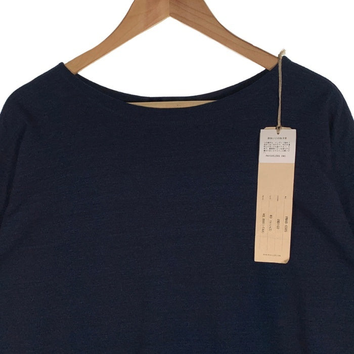 PHIGVEL フィグベル インディゴ染め Tシャツ ネイビー ネック広め Size 40 福生店