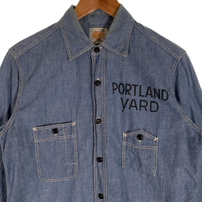 BOOTLEGGERS ブートレガース ガチャポケ シャンブレー ワークシャツ ブルー Size 15 福生店