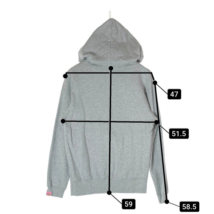 HOLLYWOOD REBELS ハリウッドレベルズ BAD MOTHER FUCKER プリント パーカー グレー sizeS 瑞穂店