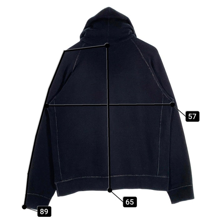 TENDERLOIN テンダーロイン T-PARKA 後付け プルオーバースウェットパーカー ブラック ラグランスリーブ フェルトワッペン Size L 福生店